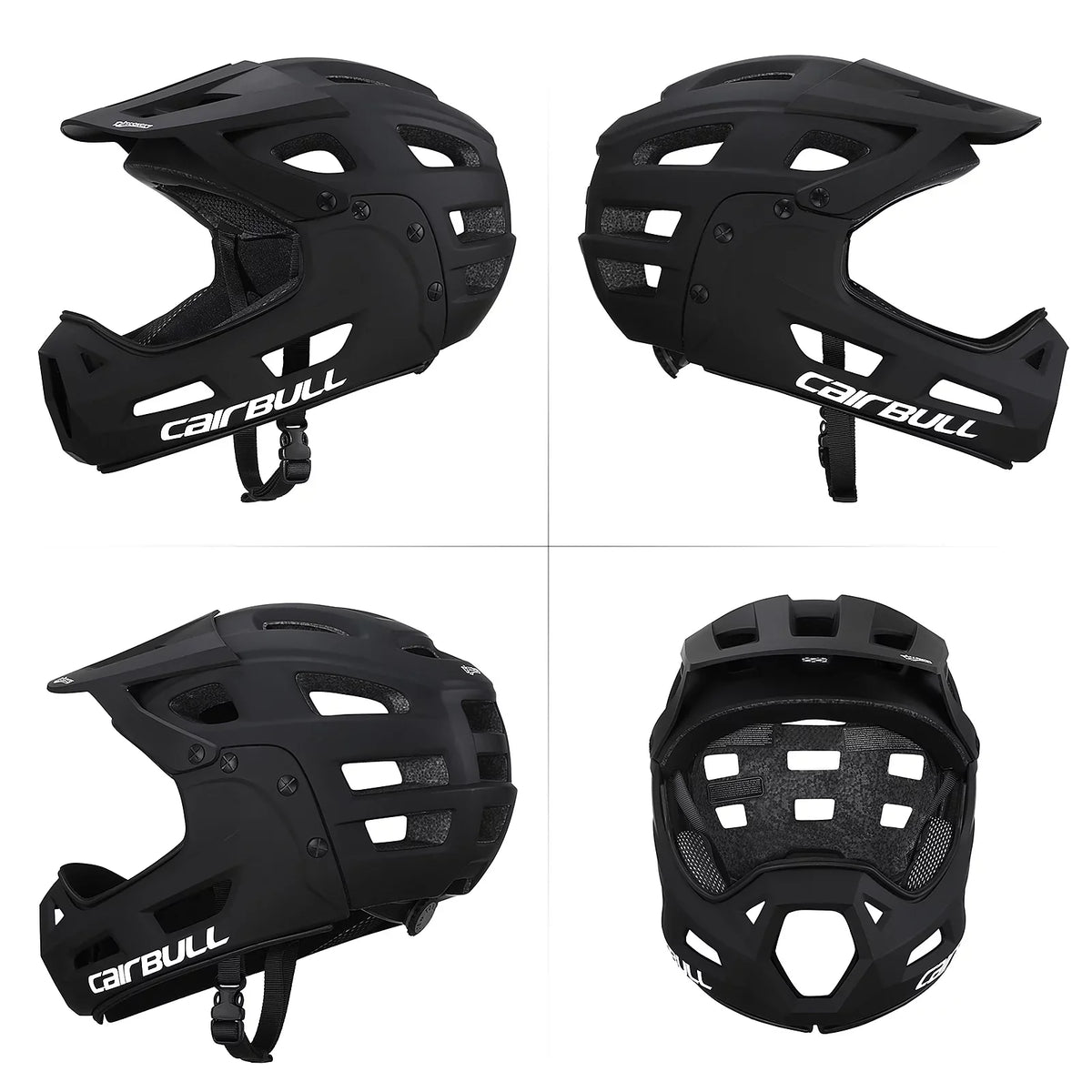 Mountain Biking Helmet CAIRBULL Full Face Bike Helmet with Detachable Chin Guard and Visor