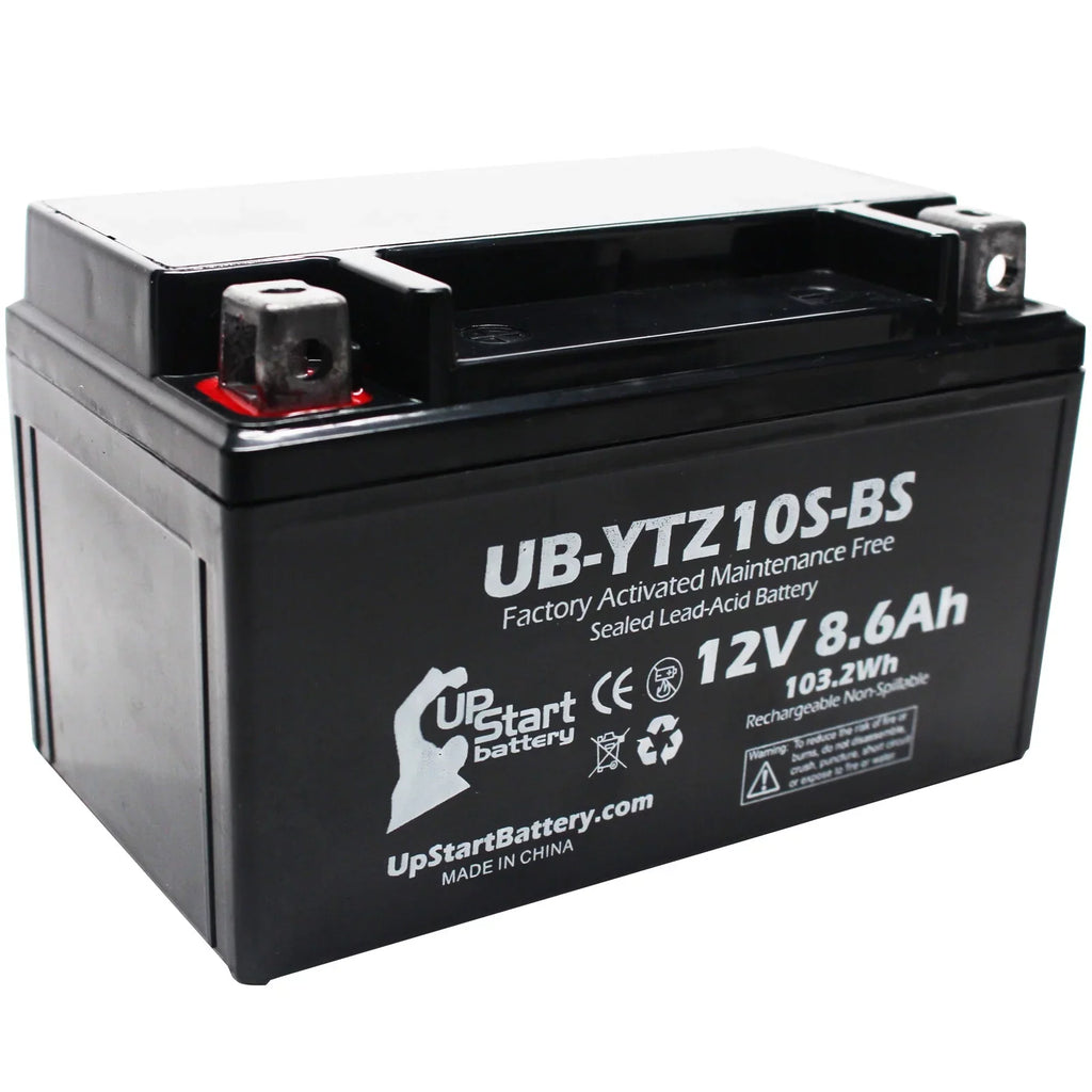 R6S) 600CC Factory Activated, Maintenance Free, Motorcycle Battery - 12V, 8.6Ah, UB-YTZ10S-BS. 2-Pack UpStart Battery Replacement 2011 Yamaha YZF-R6 (excl
