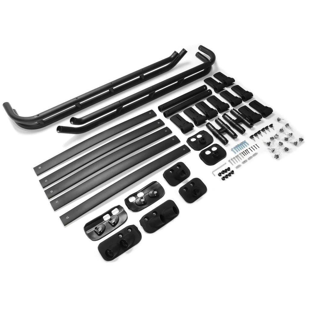 Roof Rack Basket appropriate with 2010-2023  4Runner Rooftop Luggage Cargo Carrier Extra Bar Black Powder Coated Aluminum