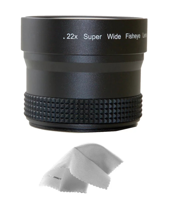 Handycam HDR-PJ650V 0.21x-0.22x High Grade Fish-Eye Lens + Nwv Direct Micro Fiber Cleaning Cloth