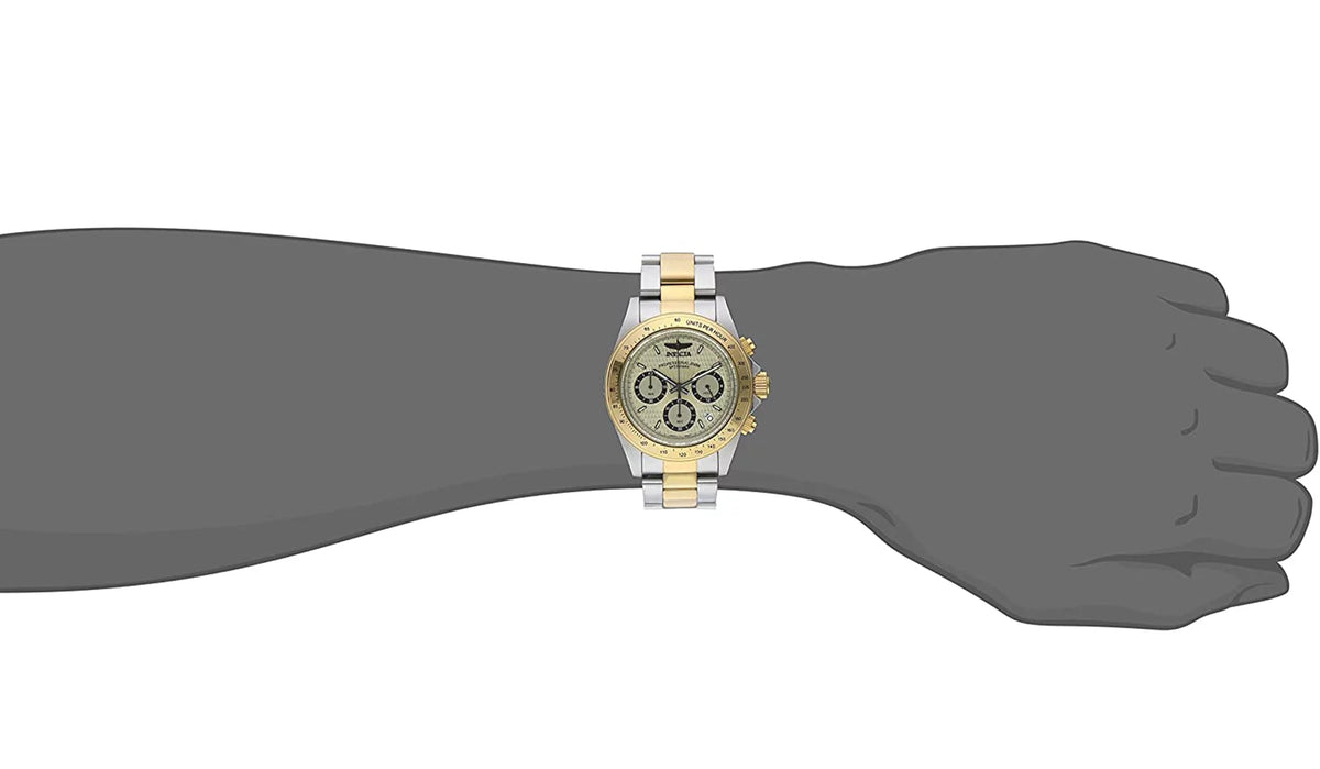 Invicta Men Speedway Quartz 200m Gold Dial Two Tone Stainless Steel Watch 14930