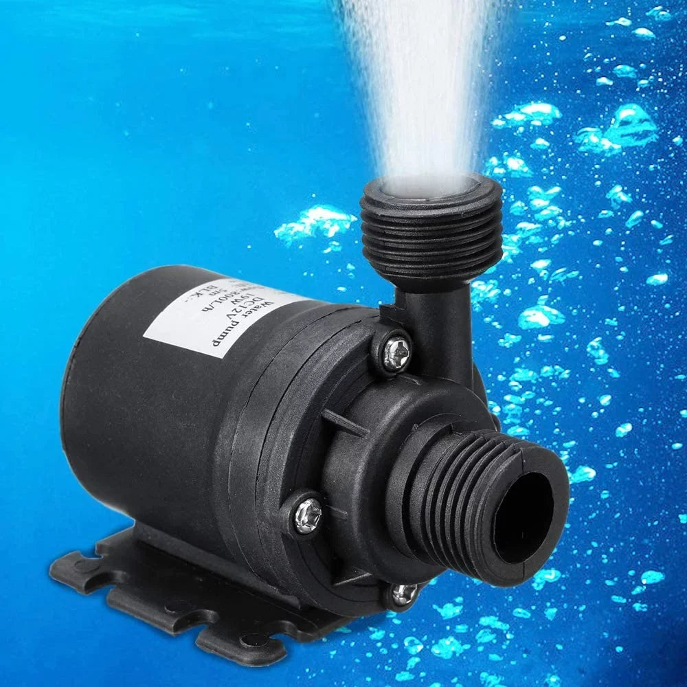 DC 12V Brushless aqua Pump 1/2'' Male Thread Centrifugal Submersible Pump 800L/H 210GPH 4M/13ft for Fountain Solar Panel Pond Aquarium liquid Circulation System