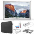 MacBook Air 13-inch (i7 2.2GHz, 512GB SSD) (Early 2015, MMGF2LL/A) - Silver Bundle with Black Zipper Sleeve + Laptop Starter Kit + Cleaning Kit (Refurbished)