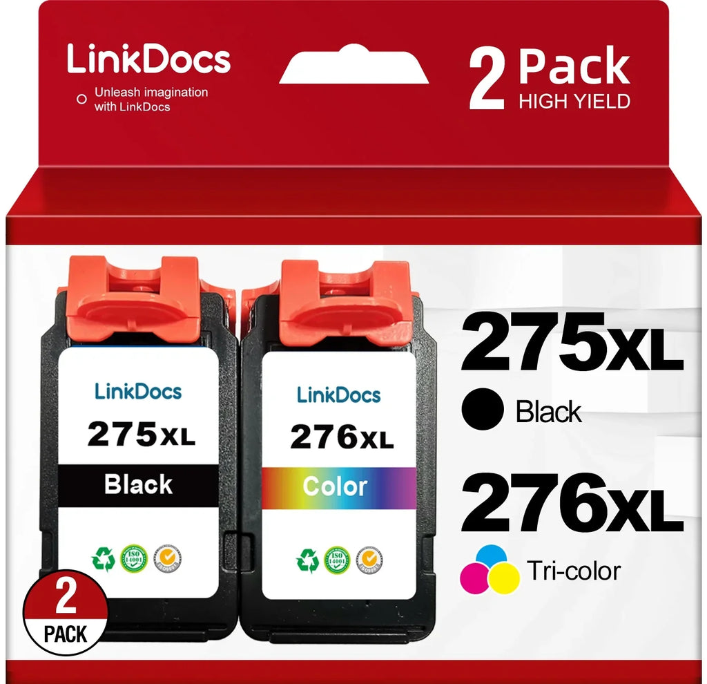275XL 276XL Ink Cartridge for  Ink 275 and 276  PG-275 CL-276 Black and Tri-Color Ink Cartridge for  PIXMA TS3520 TS3522 TS3500 TR4720 TR4700 Printer  ink ( Black 1Tri-Color)