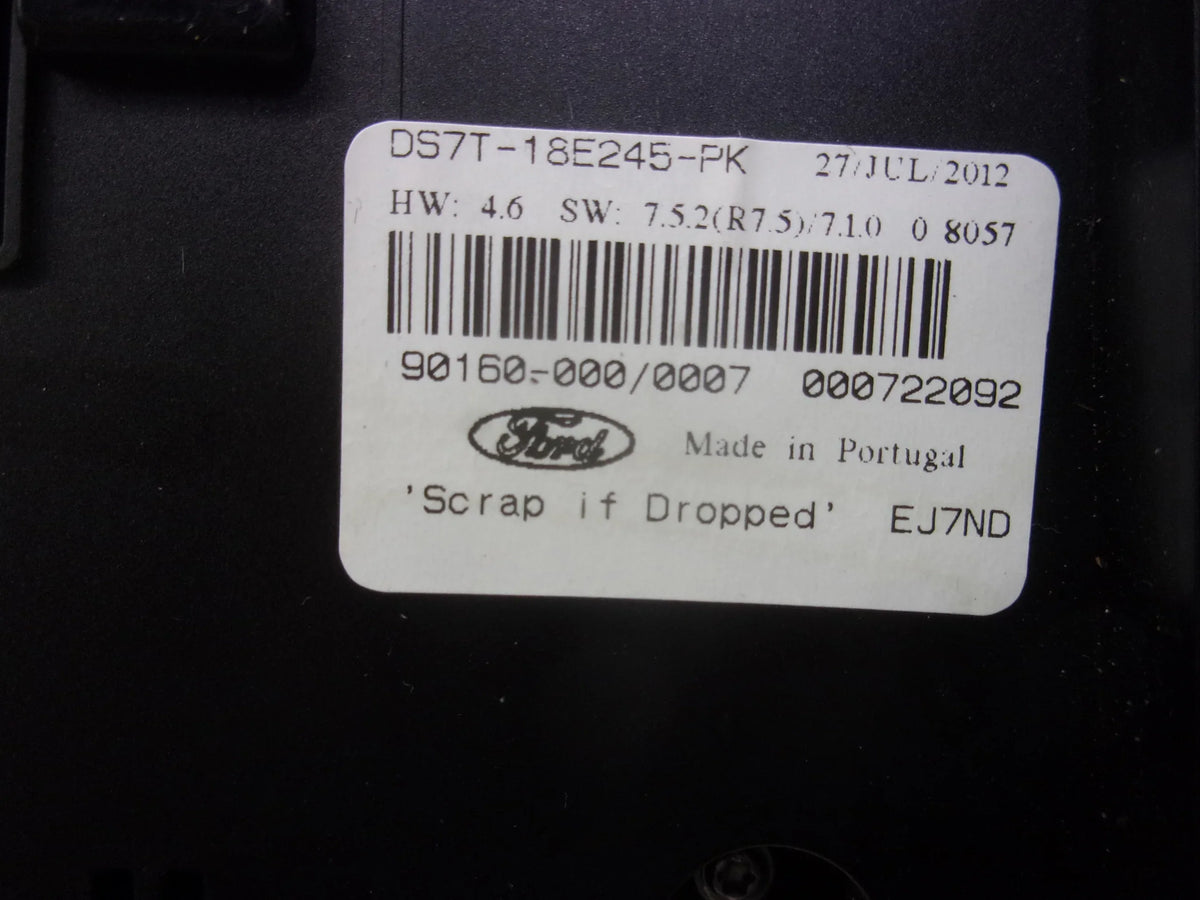 Pre-Owned 2013  Fusion  Radio Control Panel Climate Control DS7T-18E245-PK OEM (Good)