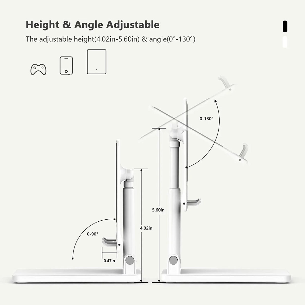 Cell Phone Stand Tablet Phone Holder for Desk Portable Cute Double Rod Anti-Slip Foldable Phone Stand matching