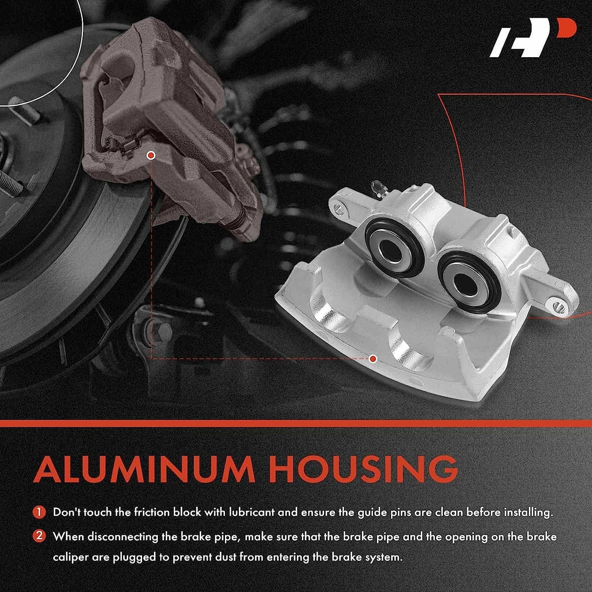 A-Premium Disc Brake Caliper Assembly Without Bracket matching with Select Dodge Models - M300/RM300 1973-1974, M350/R300 1974 - Front Left Driver Side