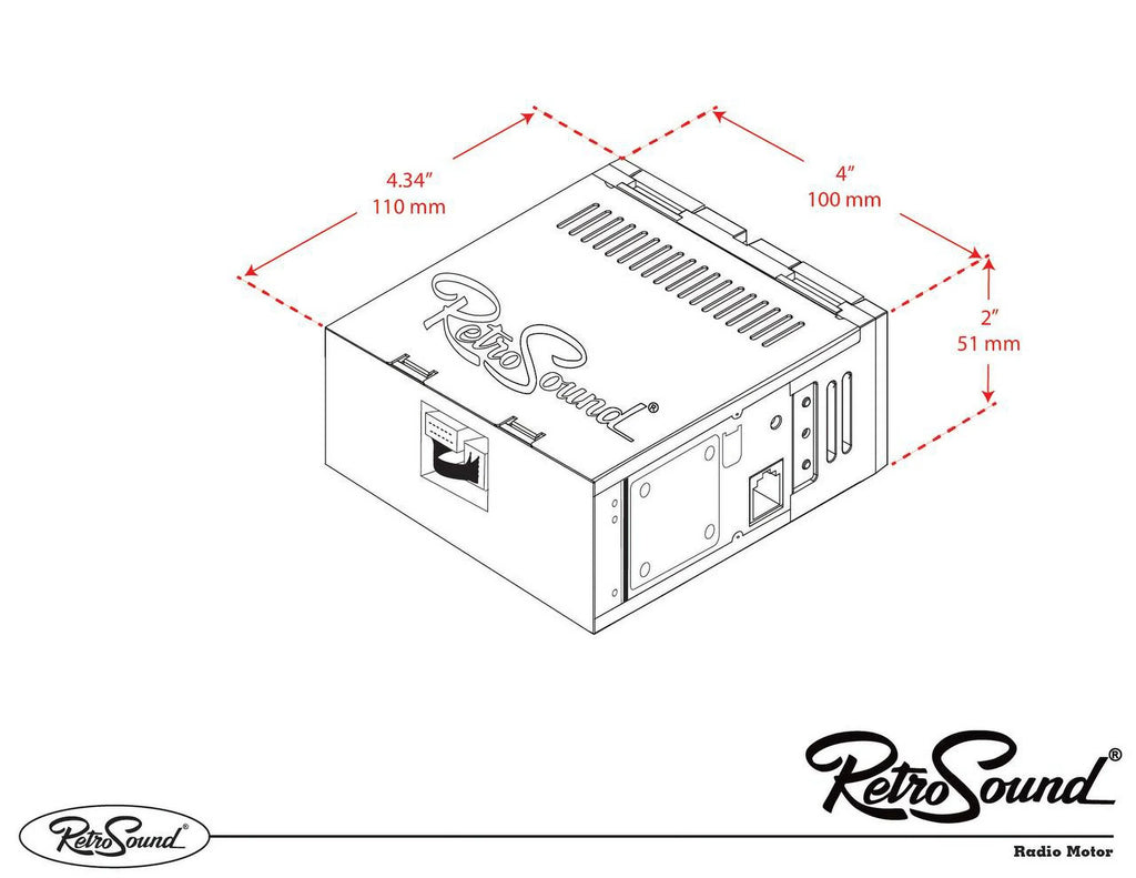 RetroRadio matching with 1977-79  Ranchero Features Include Bluetooth, AUX, AM/FM LABC-M1-121-55P-75PF4