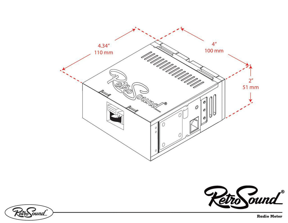 RetroRadio matching with 1977-79  Ranchero Features Include Bluetooth, AUX, AM/FM LABC-M1-121-55P-75PF4