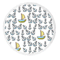 ABPHQTO Boats Anchor White Sketch Beach Towel Beach Blanket with Tassels Beach Throw Towel Yoga Mat Picnic Blanket