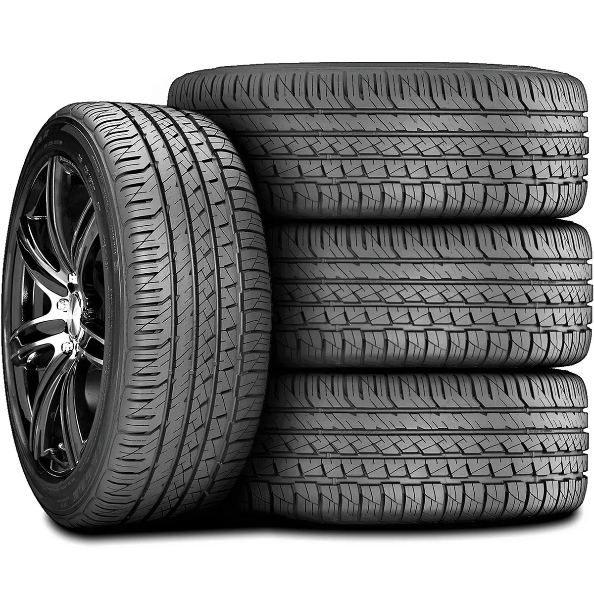 Set of 4 (FOUR) Goodyear Eagle F1 Asymmetric All-Season 245/40R20 95V Run Flat Tires Fits: 2014-16 Chevrolet Impala LTZ, 2017-18 Chevrolet Impala LT