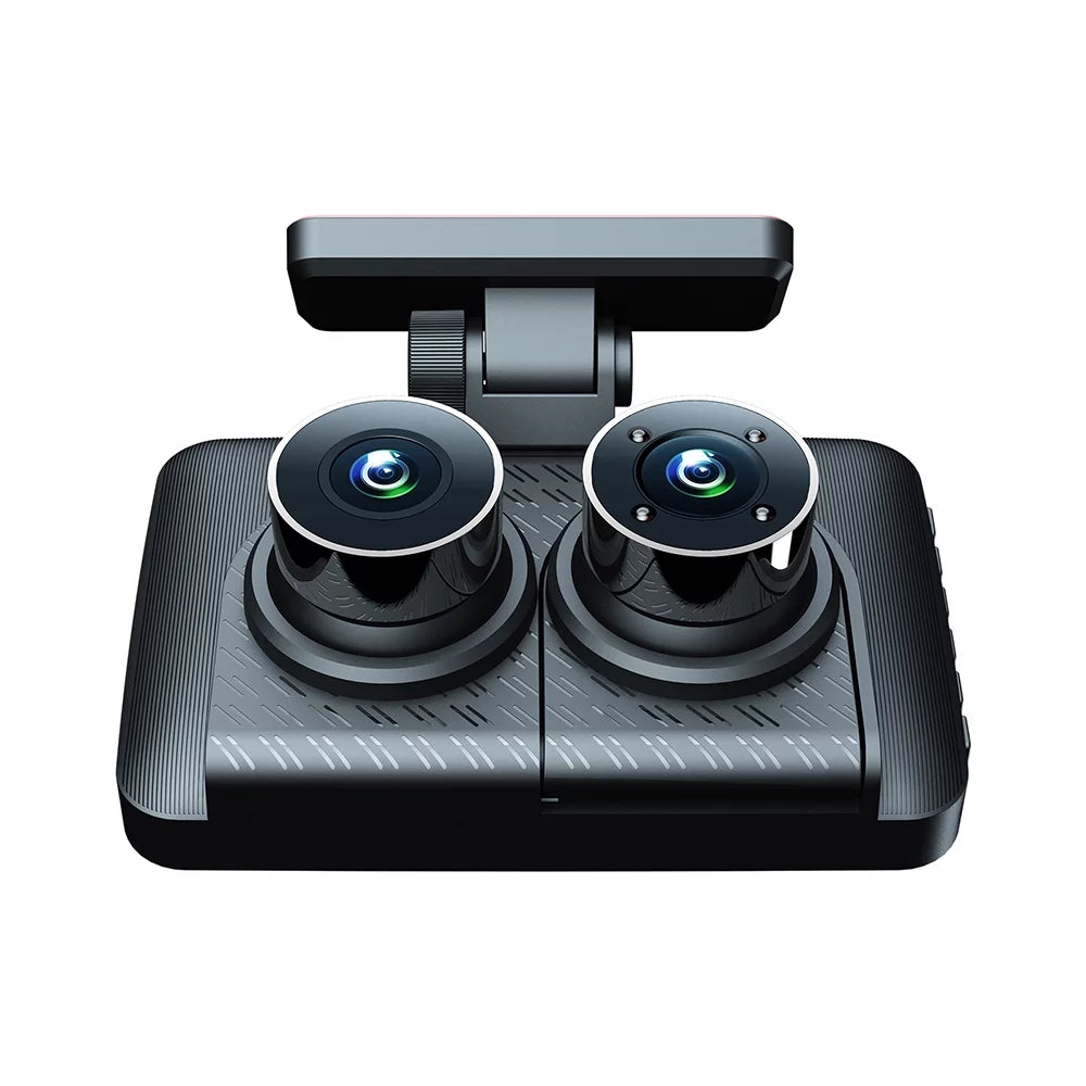 Drive Recorder with Night Vision, Triple Camera Dash Cam Front and Rear Inside