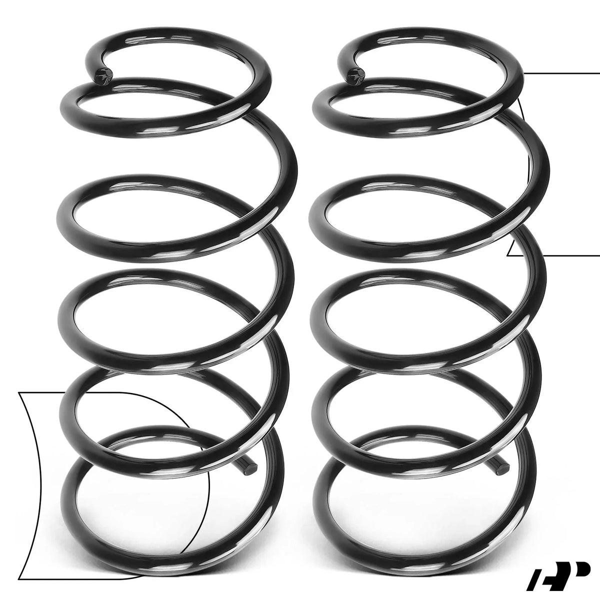 A-Premium 2Pcs Front Suspension Coil Spring Set matching with  Mustang 2011 2012 2013 2014 3.7L 5.0L, Driver and Passenger Side, Replace# AR3Z5310A, BR3Z5310A
