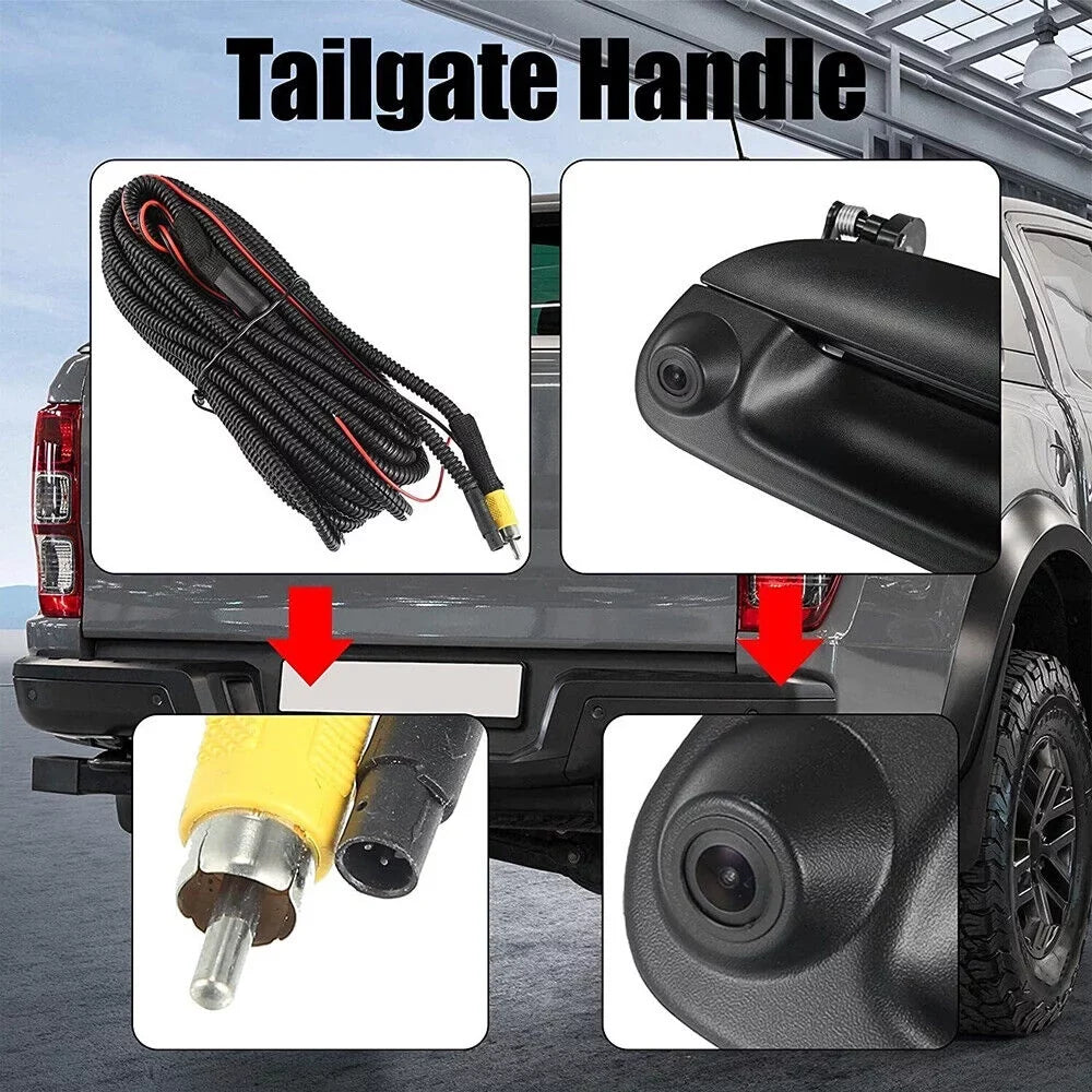 JLLOM Rear-View Reversing Camera Kit for  F150 F250 97-07, Clear Image with NTSC/PAL Option, 28 ft Long Extension Harness