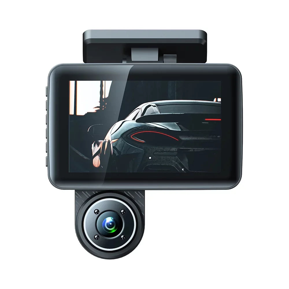 Drive Recorder with Night Vision, Triple Camera Dash Cam Front and Rear Inside