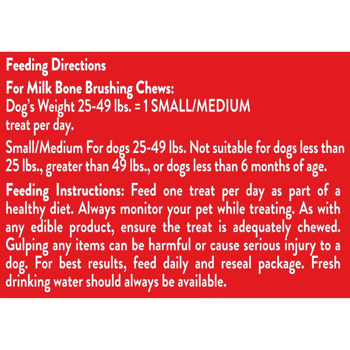 Bag, 25 Bones Per Bag. Milk-Bone Brushing Chews Daily Dental Dog Treats, Small/Medium, 19.6 Oz