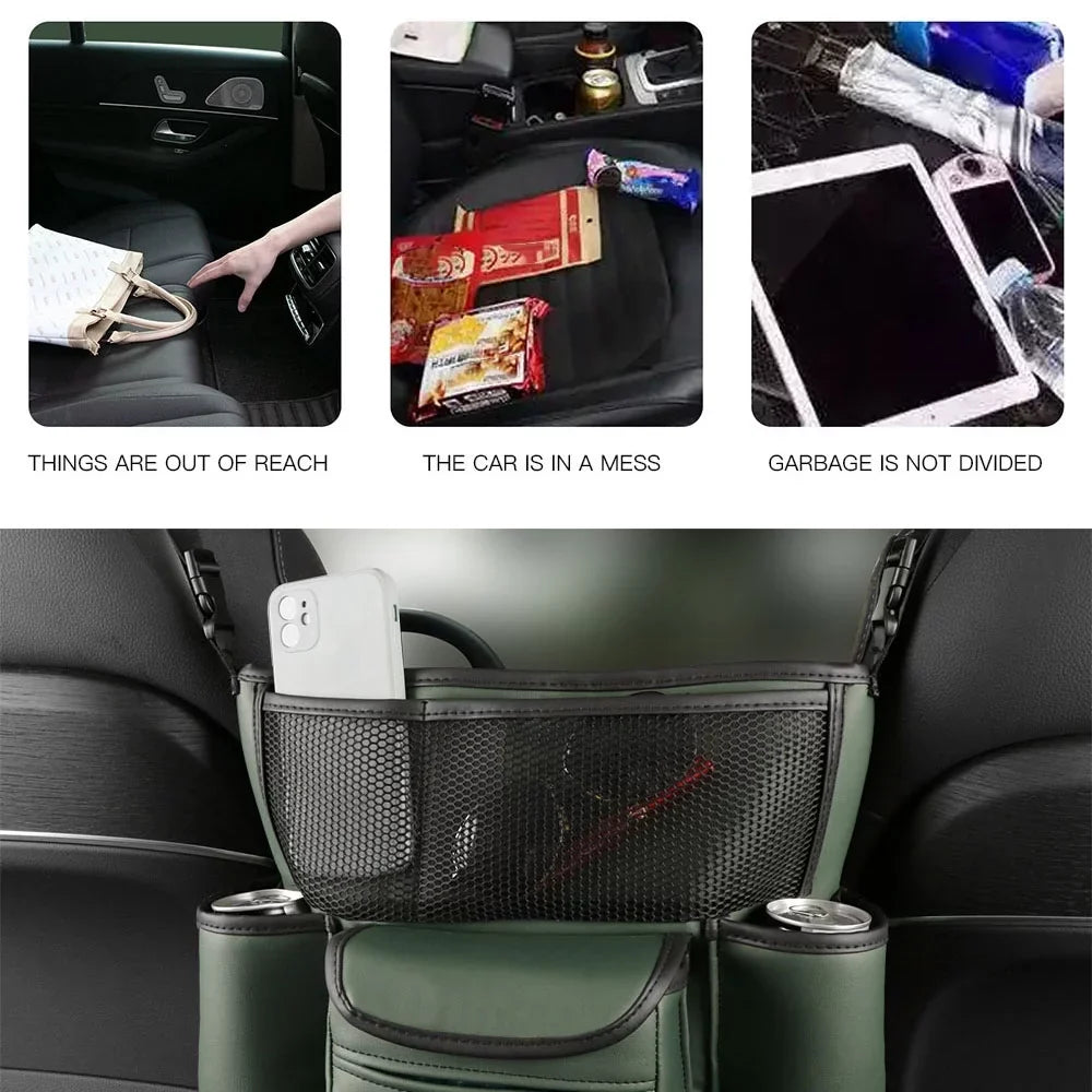 Dazzduo Storage bag,Seat Leather Barrier Car Center Console Seat Leather Car Center Console Seat Leather Car Center Console