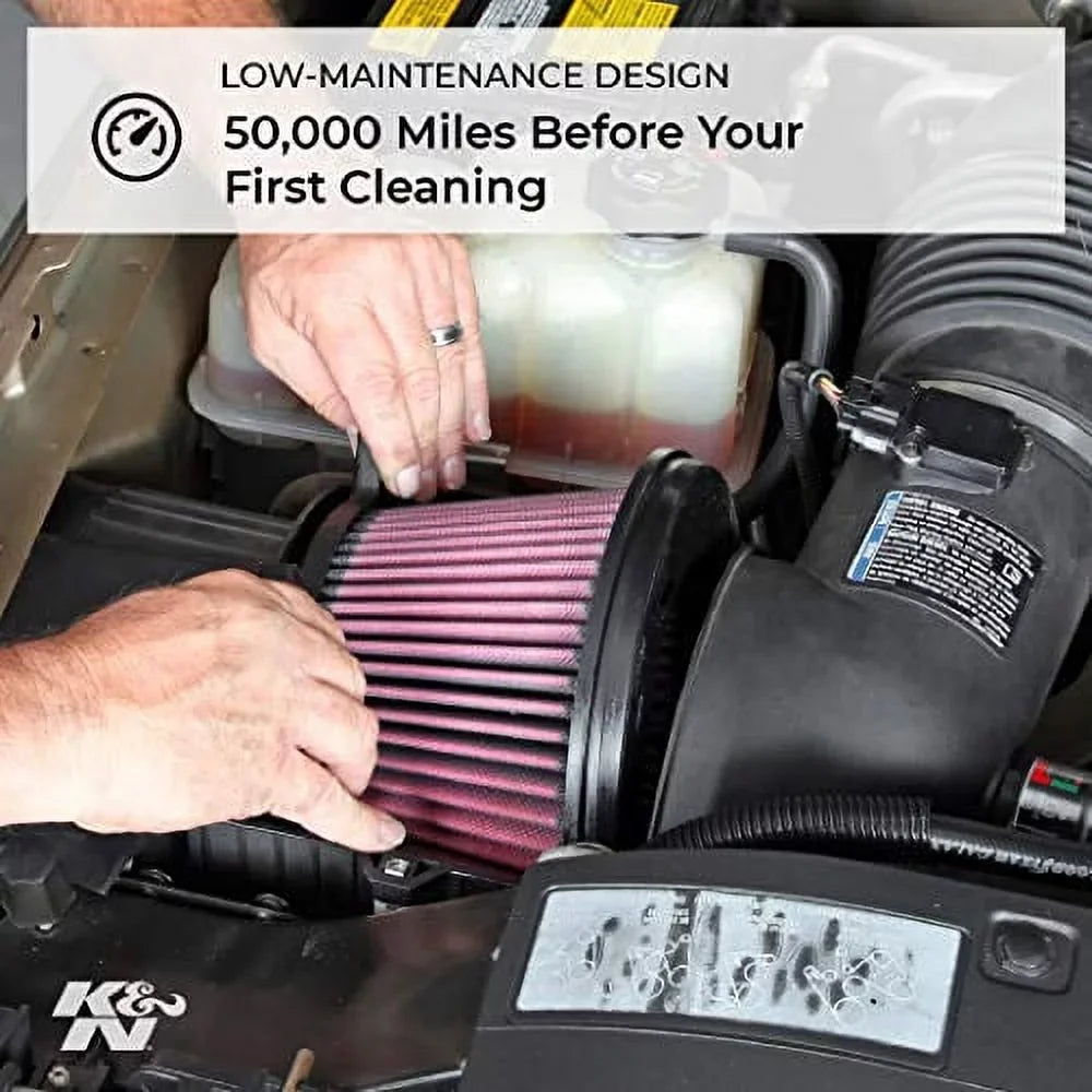 K&N Universal Clamp-On Engine Air Filter: Washable and Resuable: Round Tapered; 6 in (152 mm) Flange ID; 6 in (152 mm) Height; 7.5 in (191 mm) Base; 4.5 in (114 mm) Top , RF-1048