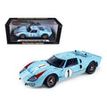 1966  GT-40 MK 2 Blue No.1 1-18 Diecast Model Car - Blue