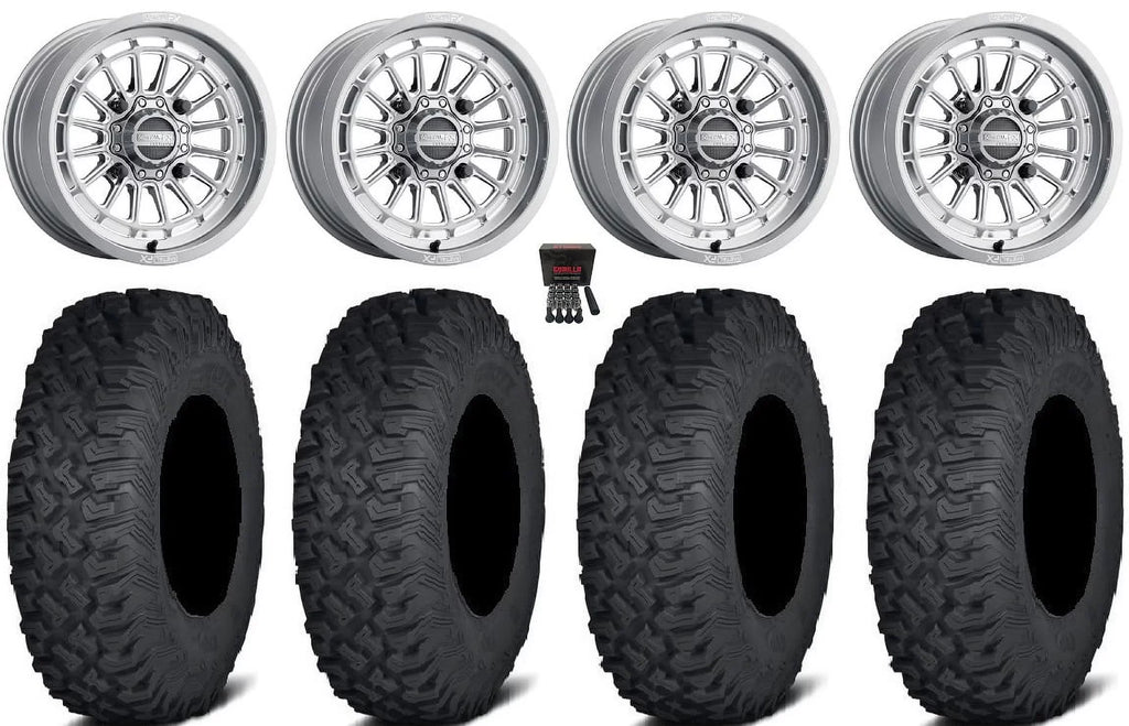 MetalFX Delta Contrast Cut 15" Wheels Gm 32" Coyote Tires Polaris RZR XP 1000 / PRO XP / Ranger XP 900/1000