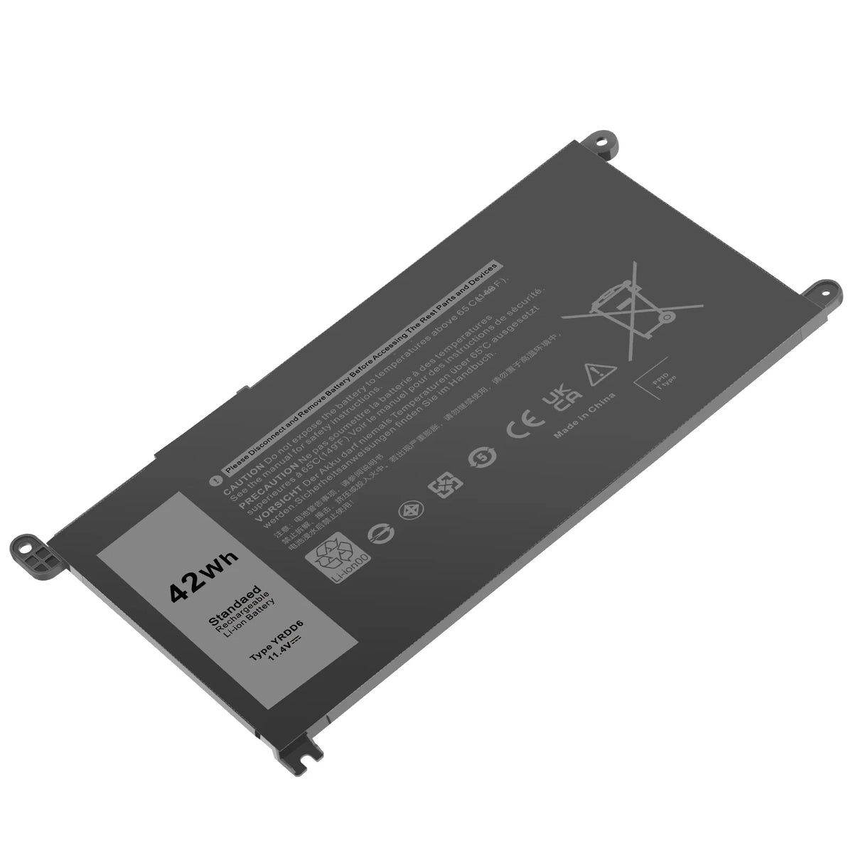 For  Inspiron 14 5481 5482 5485 5491 2-in-1 3-Cell 42Wh Laptop Battery YRDD6