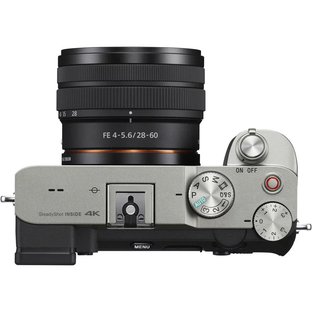 a7C Mirrorless Camera (Silver) with 28-60mm Lens+24mm f/2.8 G Lens +3 PC Filter +64GB