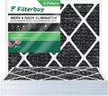 Filterbuy 20x23x1 MERV 8 Odor Eliminator Pleated HVAC AC Furnace Air Filters with Activated Carbon (6-Pack)
