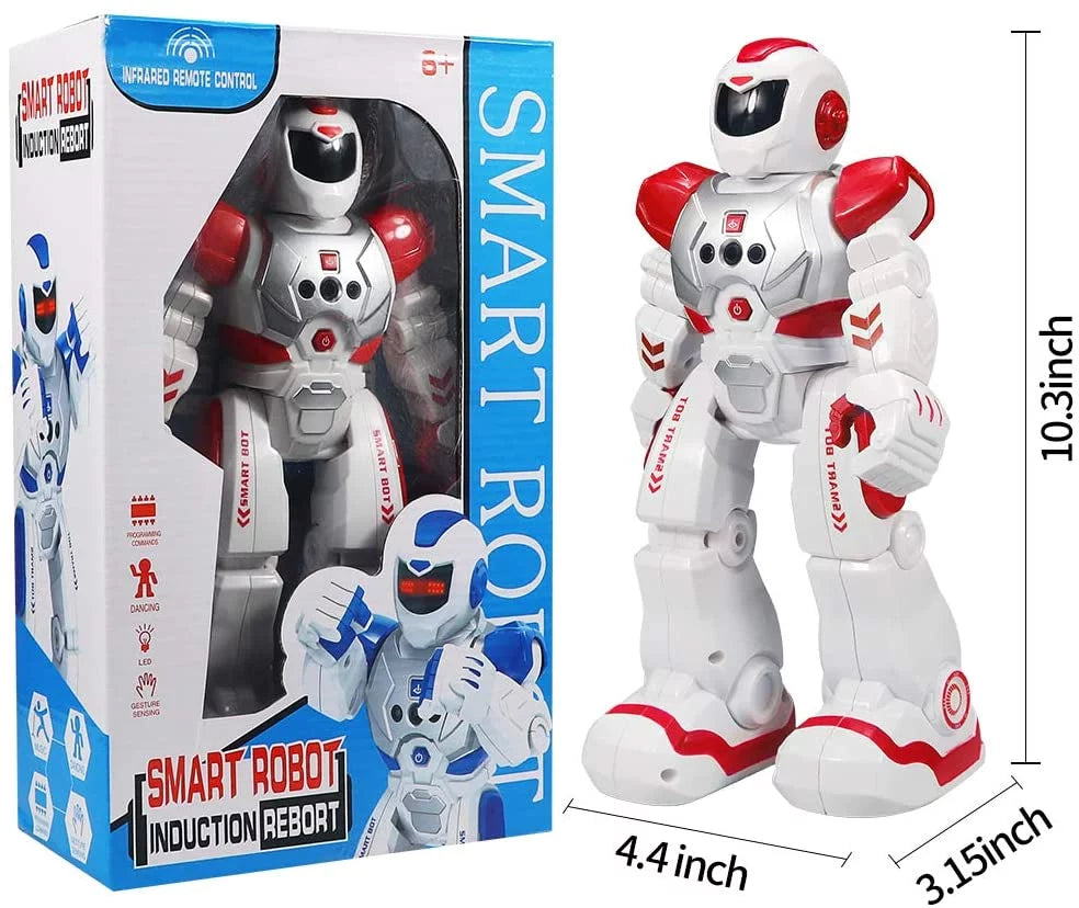 Smart RC Robots for Kids Gesture Sensing Singing Walking Dancing Robot for Boys and Girls - Red