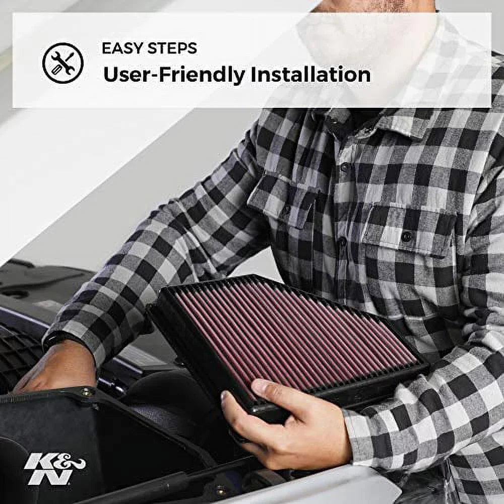 K&N 33-2260 Engine Air Filter: High Performance, Premium, Washable, Replacement: 2001 - 2014 /Lexus (Kluger, Highlander, Camry Hybrid, Sienna, Alphard, Solara, Wisdom, ES 300, RX 300)