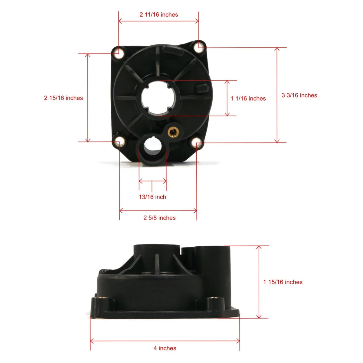 The ROP Shop | liquid Pump Impeller Kit For 1987 Evinrude 60  E60TLCUC Outboard, 15" Transom