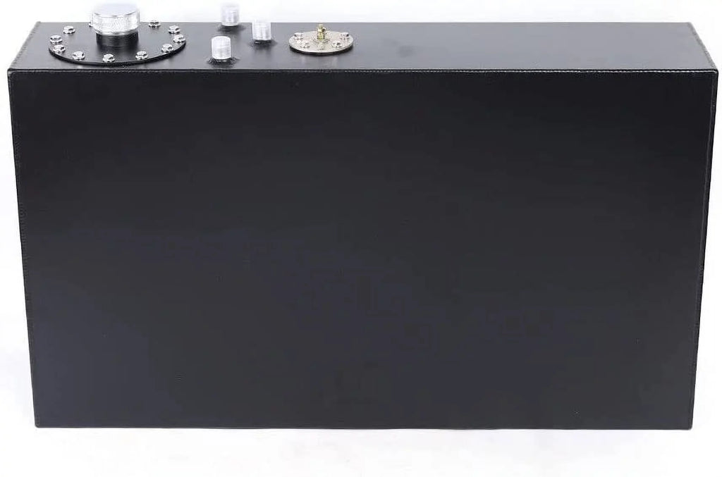 SHZICMY 17 Gallon Automotive Replacement Fuel Tank, Universal 64L Aluminum vessel Gas Tank Fit for Street Rods/Street/Boats Full Aluminum Fuel Tank with Level Gauge Sender marine fuel tank Black