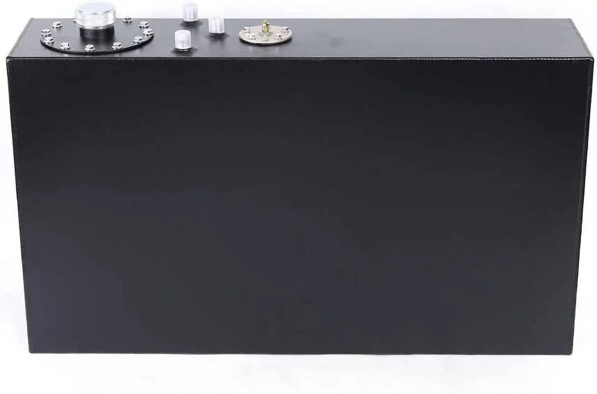 SHZICMY 17 Gallon Automotive Replacement Fuel Tank, Universal 64L Aluminum vessel Gas Tank Fit for Street Rods/Street/Boats Full Aluminum Fuel Tank with Level Gauge Sender marine fuel tank Black