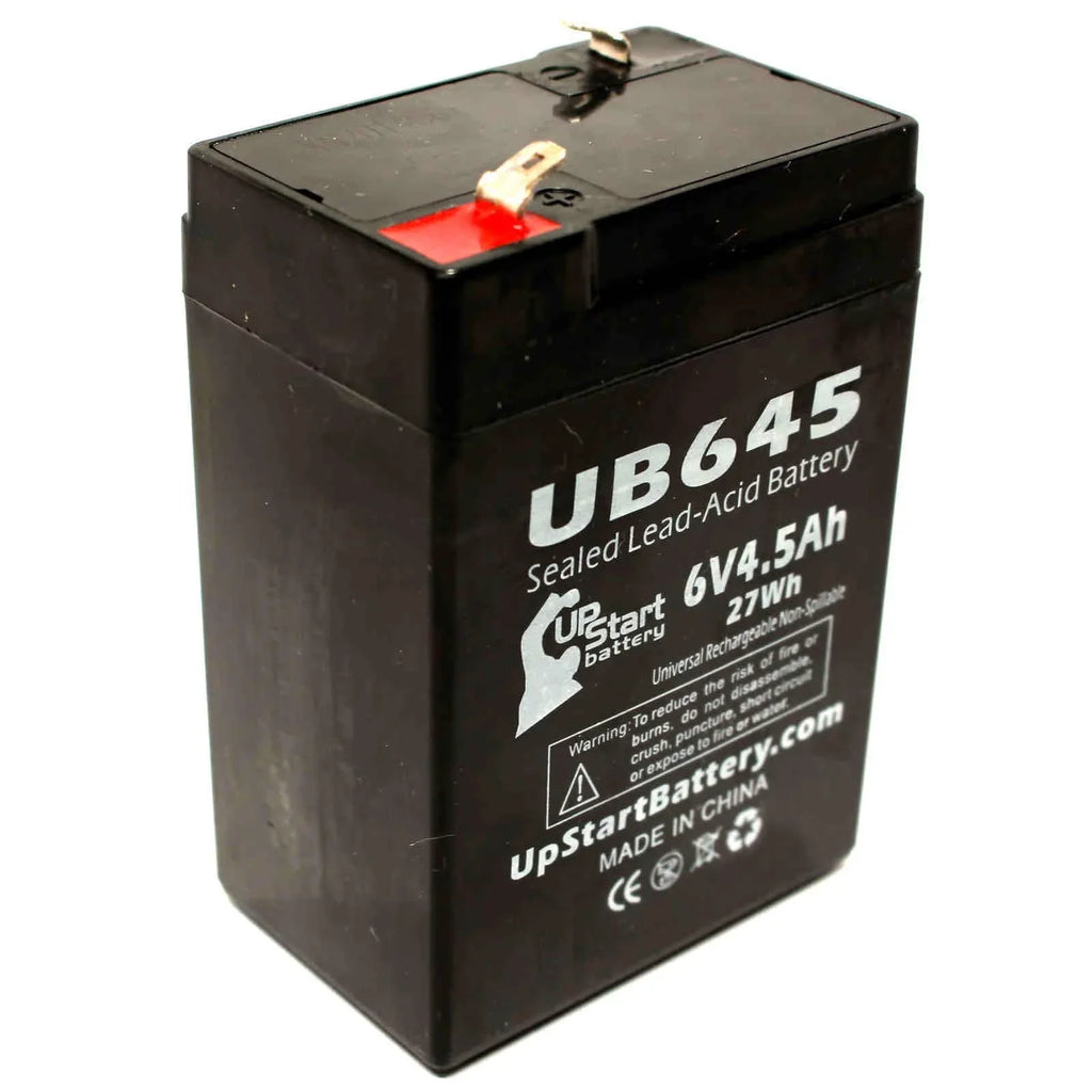 5x Pack - matching Tripp Lite BCPRO 850 Battery - Replacement UB645 Universal Sealed Lead Acid Battery (6V, 4.5Ah, 4500mAh, F1 Terminal, AGM, SLA) - Includes 10 F1 to F2 Terminal Adapters