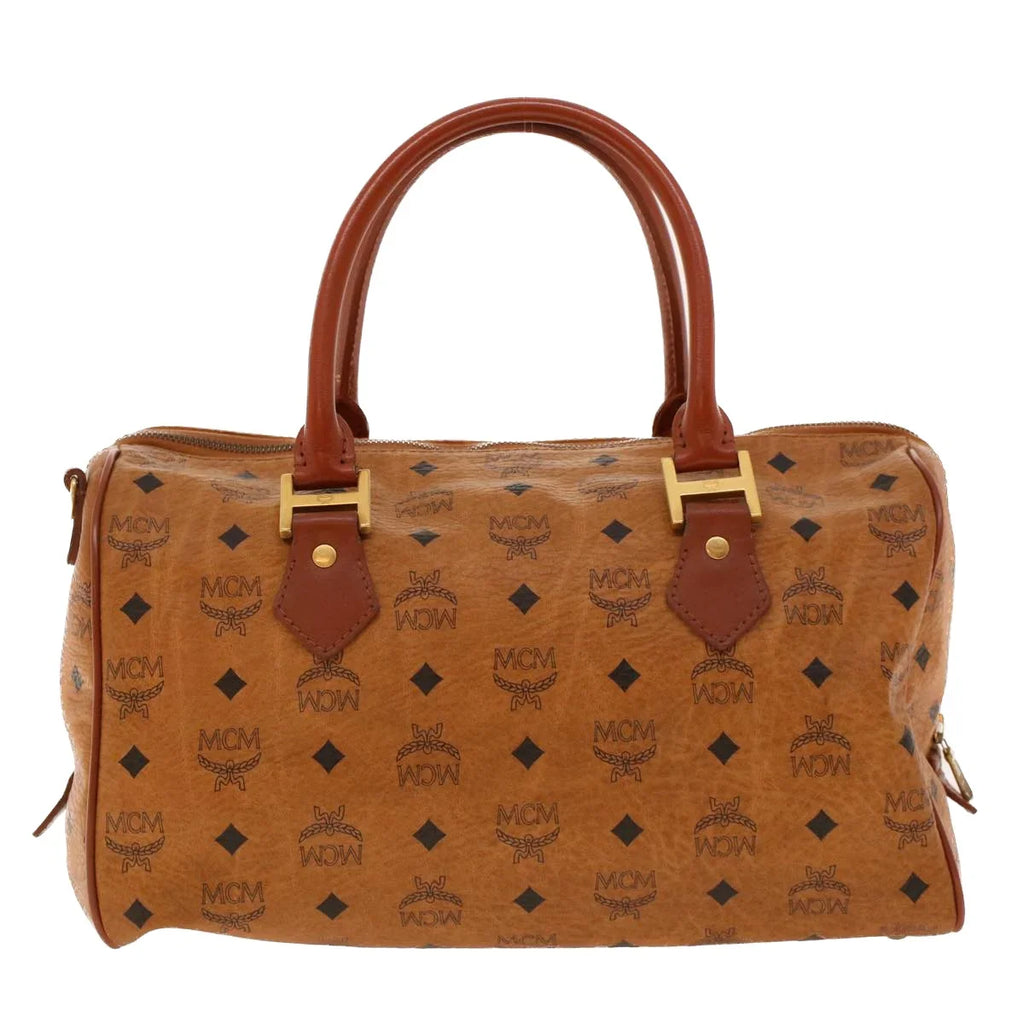 MCM Visetos Brown Canvas Travel Bag (Pre-Owned)
