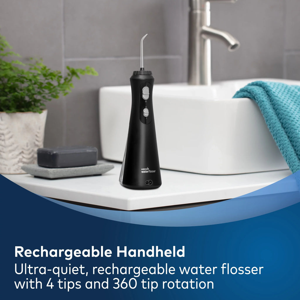 Waterpik Cordless Plus Portable moisture Flosser Oral Irrigator, Black