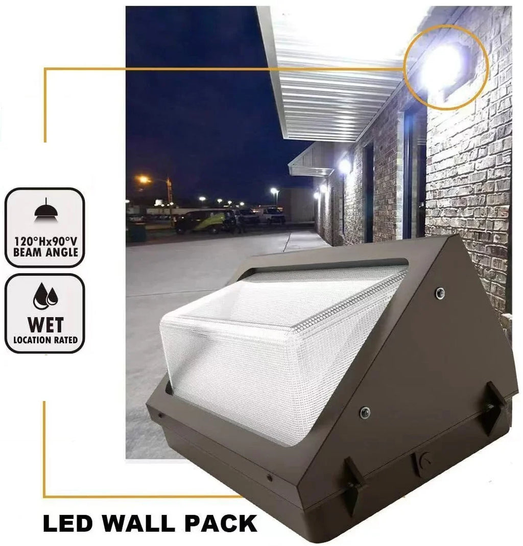 Antec 40W Outdoor LED Wall Pack Light, 5000 Lumens, 5000K, 100-277VAC, UL/DLC , IP65 atmospheric conditions protected,