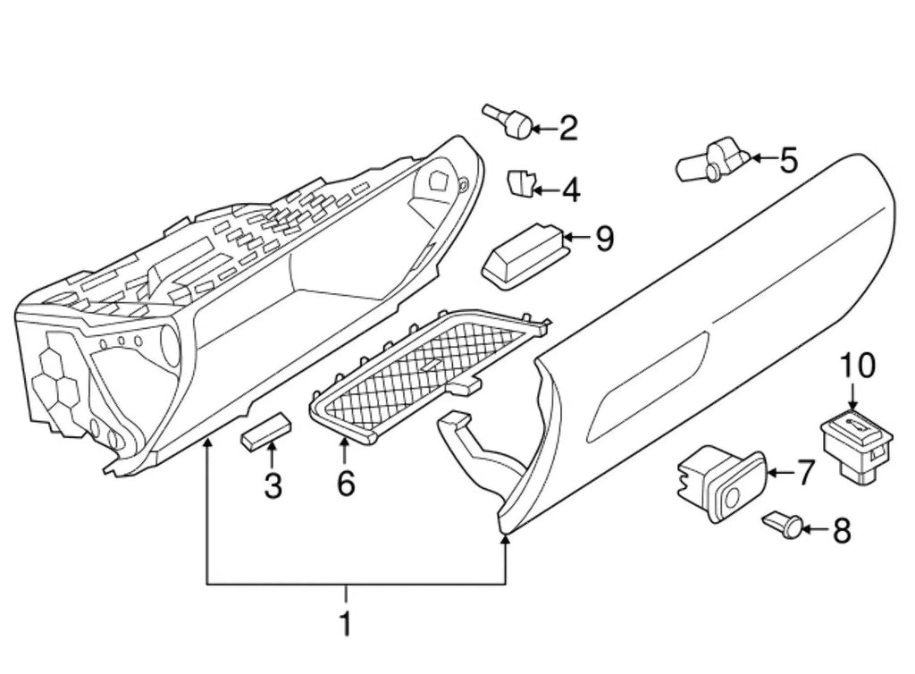 New Genuine  Glove Box (2012-2019) OE 51169239346