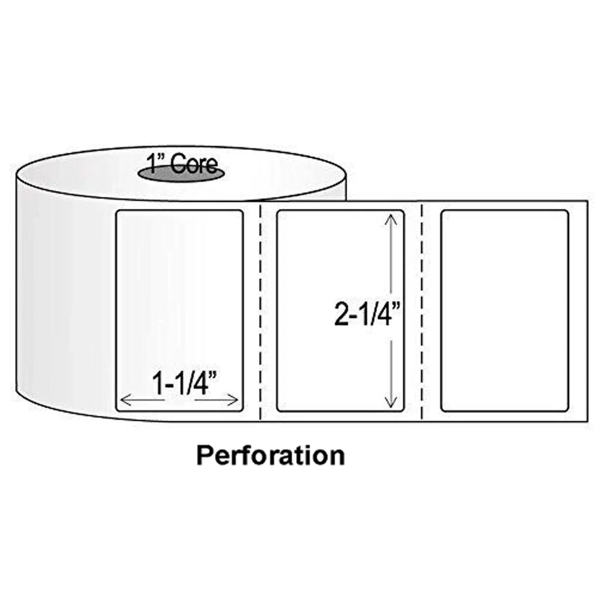 2.25"x1.25" Direct Thermal Labels (9000 Labels, 9 x 1000/Rolls) suitable with Zebra Printer for UPC GTIN ASIN EAN Code, Shipping, Mailing Address