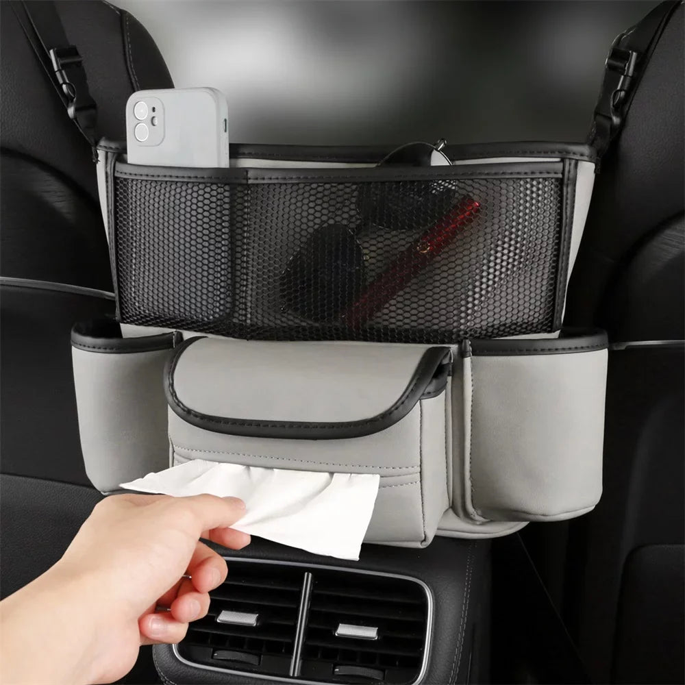 Dazzduo Storage bag,Seat Leather Barrier Car Center Console Seat Leather Car Center Console Seat Leather Car Center Console