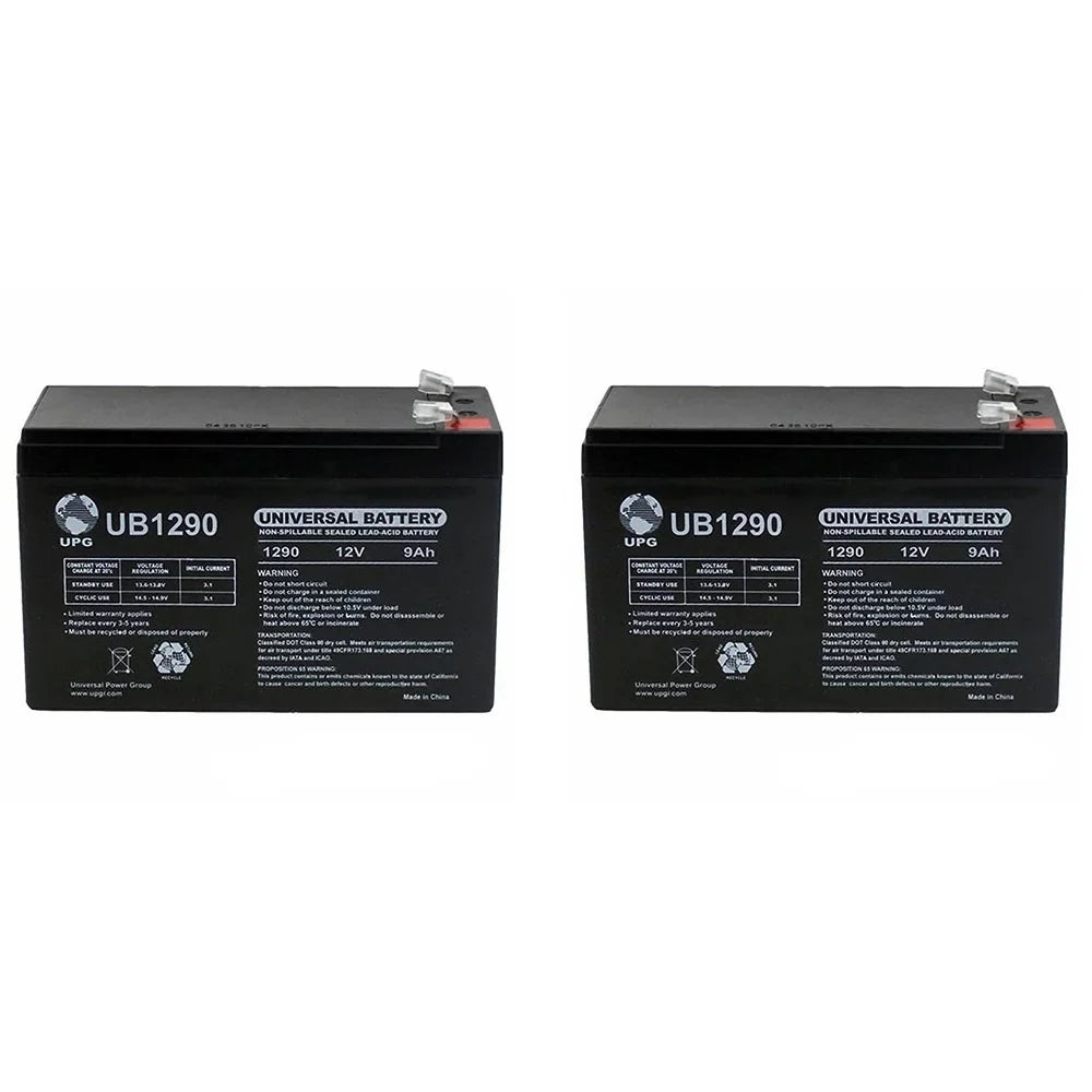 12V 9Ah SLA Battery for Merida PC 500 Electric Bike - 2 Pack