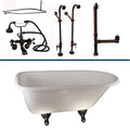 TKCTRN60-ORB4 Tub Kit 60 CI Roll Top  Shower Rd  Filler  Supplies  Drain-Oil Rubbed Bronze