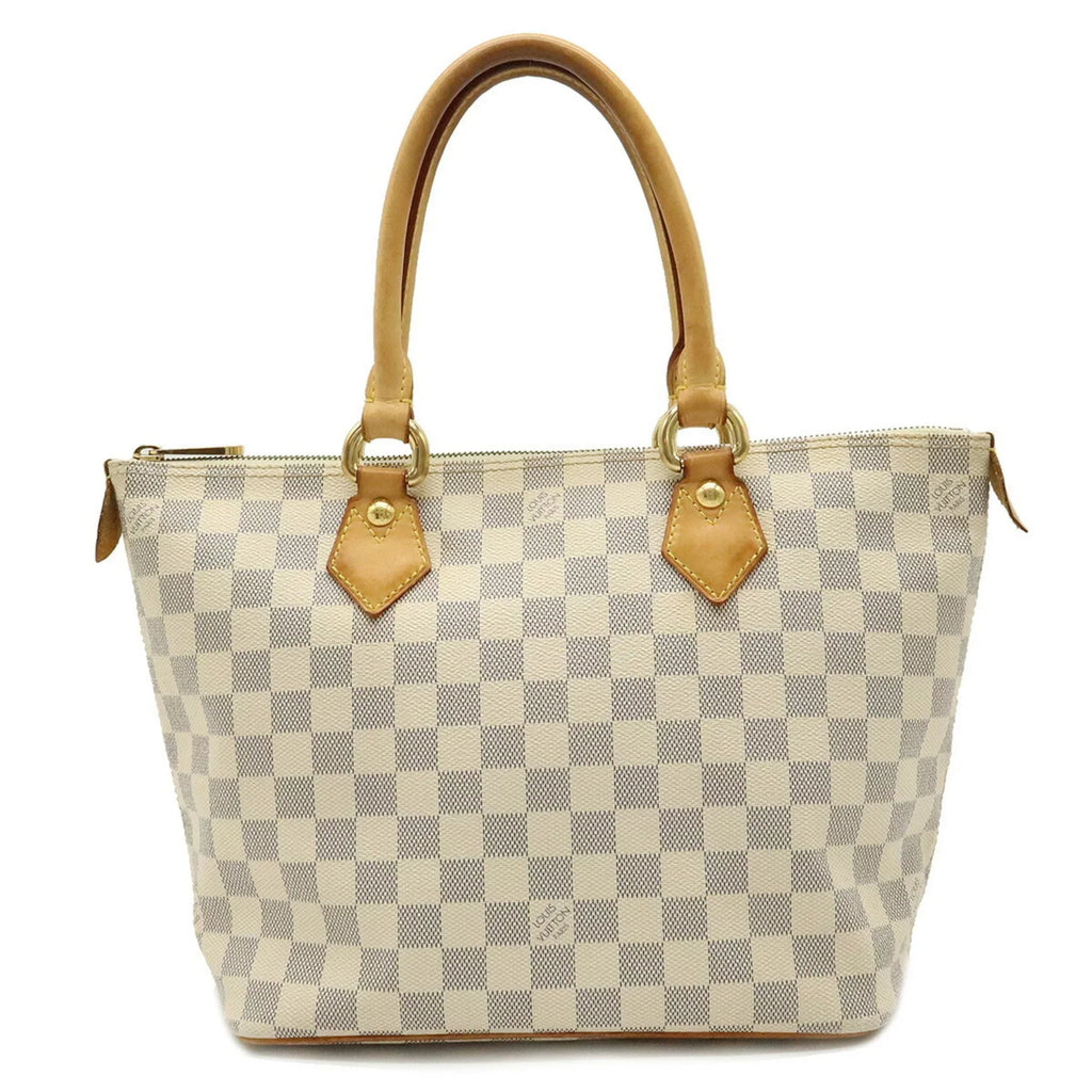 Authenticated Used LOUIS VUITTON Louis Vuitton Damier Azur Saleya PM Handbag Tote Bag Shoulder N51186