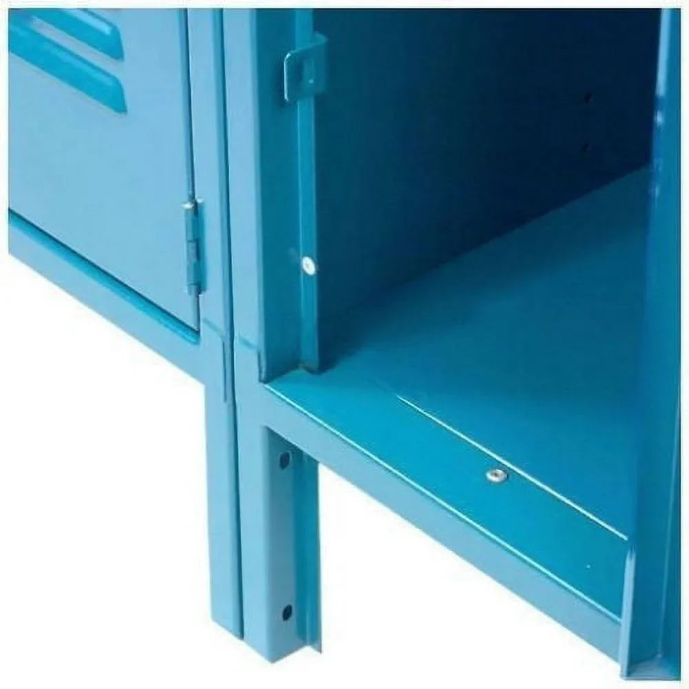Paramount Double Tier 6 Door Ready to Assemble Locker, Blue. Global 652079BL 12 x 18 x 36 in