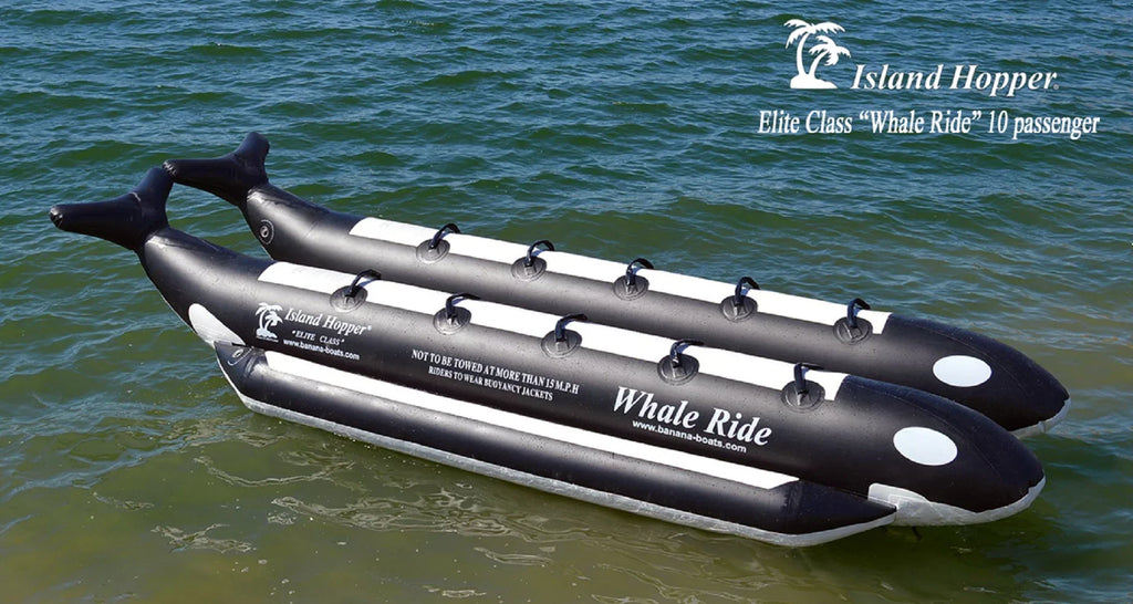 Island Hopper PVC-10-WR Whale Ride 18' Inflatable 10 Person Banana liquid Sled