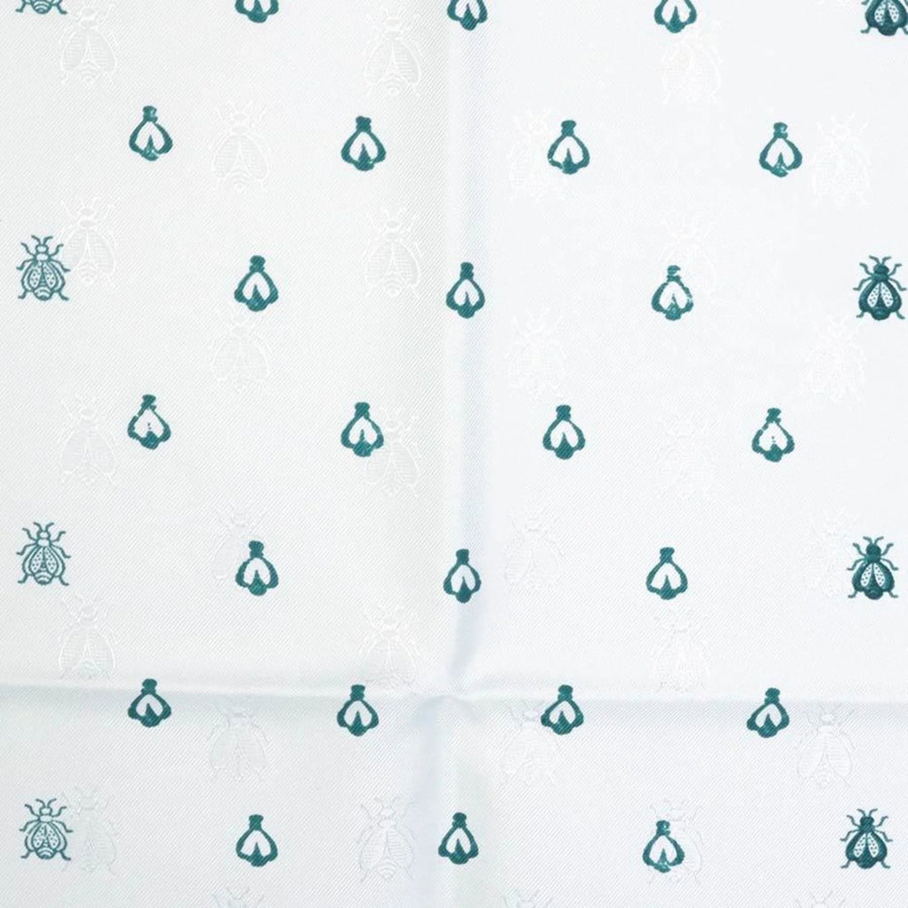 Pre-Owned HERMES Scarf Silk Light Blue/Green Unisex (Good)