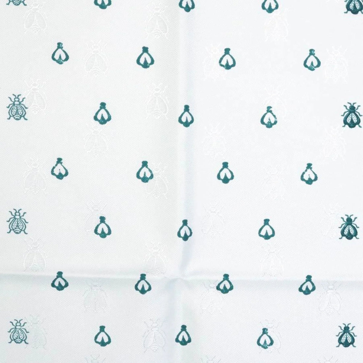 Pre-Owned HERMES Scarf Silk Light Blue/Green Unisex (Good)