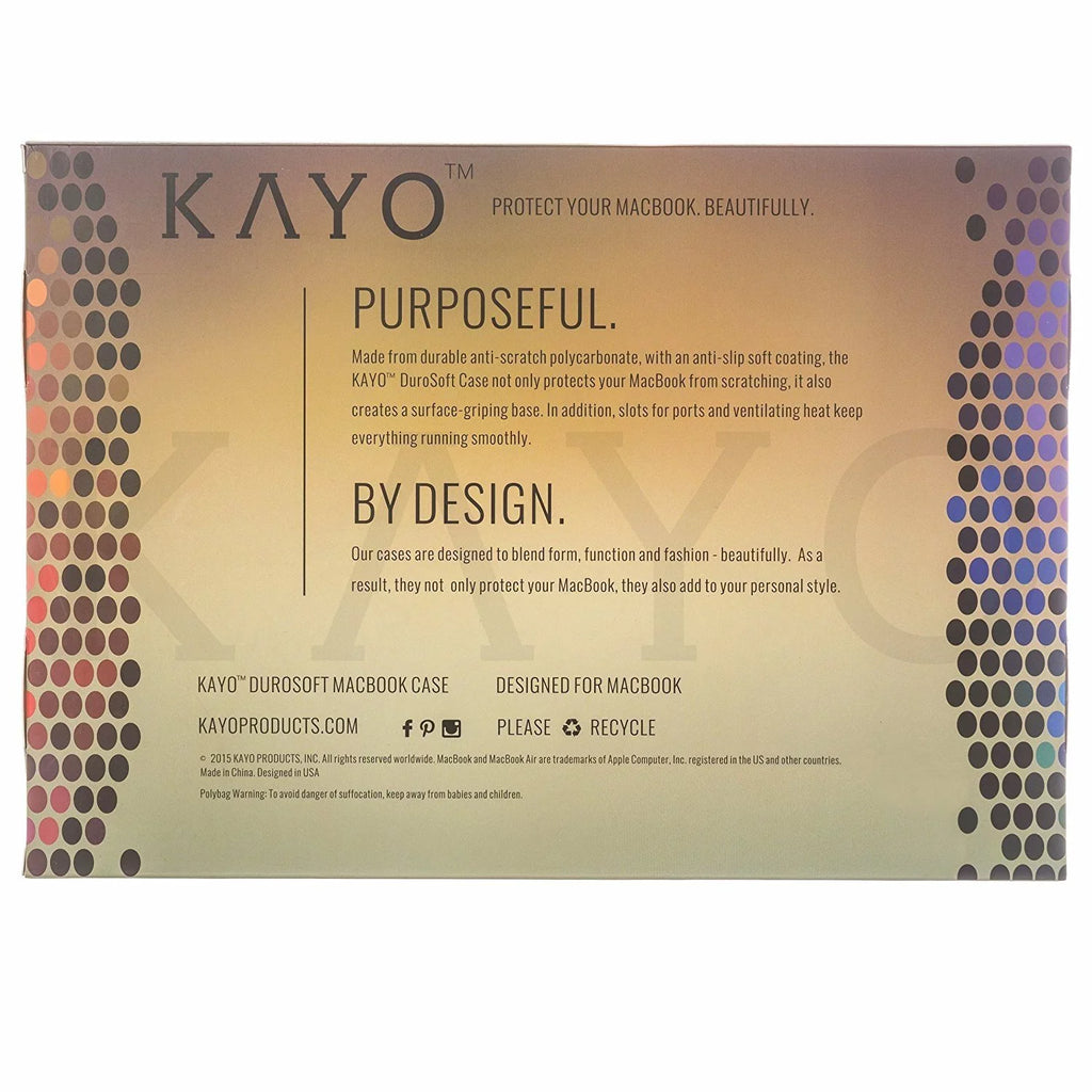 KAYO - AIR 11-inch Rubberized Hard Case for  MacBook Air 11.6" ( A1465 & A1370) wrap Shell - (TANGERINE)