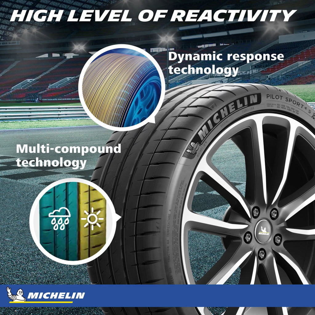 Michelin Pilot Sport 4 S Summer 245/35ZR20/XL (95Y) Tire Fits: 2017-19 Mercedes-Benz E300 4Matic, 2010-16  528i Base