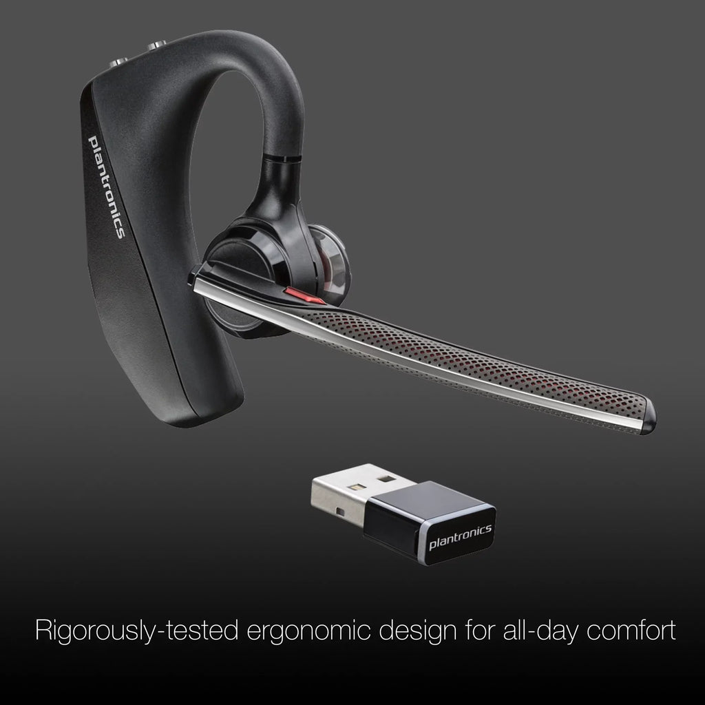 Plantronics Voyager 5200-UC Bluetooth Headset - 206110-01 - matching with Smartphones, PC, MaC, Softphones, Tablets