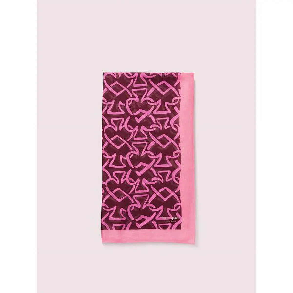 Kate Spade New York Accessories Oblong Scarf Interlock Spade Mission Fig Women